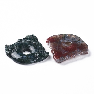 Chinese Style Natural Indian Agate Carved Pendants(G-H231-01)-3