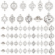 96Pcs 12 Styles Tibetan Style Alloy Hollow Connector Charms Sets(TIBE-GO0001-06)-1