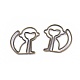 Monkey Shape Iron Paperclips(TOOL-K006-30AB)-2
