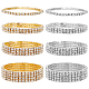 8Pcs 8 Style Crystal Rhinestone Tennis Bracelets Set(BJEW-AN0001-51)-1