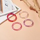 4Pcs 4 Color Acrylic Curved Tube Stretch Bracelets Set for Women(BJEW-JB09305-01)-2
