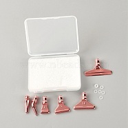 Zinc Alloy Diamond Sticky Pen Heads Set, with Silicone Rings & Plastic Box, Rose Gold, 0.5~2.2x0.5~3.6x0.1~0.7cm, Inner Diameter: 0.2cm, 17pcs/set(TOOL-SZC0002-03)