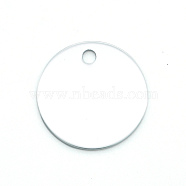 Colored Aluminum Pendants, Laser Cut, Double Sided Dog Pet Name Phone Number ID Tag Charm, Flat Round, Silver, 20x1mm, Hole: 3mm(ALUM-S018-JA631-1)