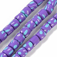 Handmade Polymer Clay Beads Strand, Column, Dark Orchid, 6~7.5x5.5~7mm, Hole: 1.7~2.3mm, about 54~65pcs/strand, 15.83~16.69''(40.2~42.4cm)(CLAY-Z002-01N)