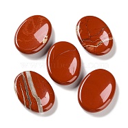 Oval Natural Red Jasper Worry Stone, Thumb Stone Massager for Anxiety Relief, 35.5x25.5x7mm(G-G104-01B)