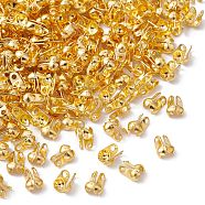 Iron Bead Tips, Calotte Ends, Clamshell Knot Cover, Golden, 6x3.5mm, Hole: 1mm, Inner Diameter: 2.4mm(IFIN-FS0001-28A-G)