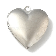 Brass Locket Pendants, Photo Frame Charm, Lead Free & Cadmium Free, Heart, Platinum, 25x22.5x6.5mm, Hole: 2mm, Inner Diameter: 16x12.5mm(KK-Q019-12P)