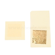 Real 24K Gold Foil Leaf Sheets, Foil Paper, for Foil Gilding Flakes Nail Art, Resin Craft, Jewelry Making, Painting, Bakeware, Square, Golden, 43.3x43.3mm, 10 sheets/bag(DIY-WH0343-28)