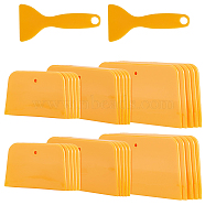 CRASPIRE Plastic Scraper, Lamination Tool, Car Vinyl Protection Film Installation Tool, Gold, 9.7~15.5x5.7~8.7x0.2~0.3cm, 5pcs/bag(FIND-CP0001-27)