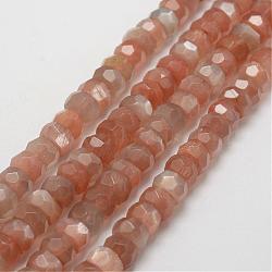 Sold By Strand Sunstone Faceted Beads 13 MC-4BGI43 Sunstone Beads 4 mm Natural Sunstone Rondelle Beads