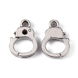 Alloy Charms, Cadmium Free & Lead Free, Police, Antique Silver, 14mm long, 10mm wide, 2mm thick, hole:1.5mm(X-EAA105Y)