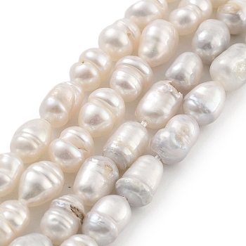 Natural Cultured Freshwater Pearl Beads Strands, Rice, Grade AB, Antique White, 5~6mm, Hole: 0.7mm, about 26pcs/strand, 7.09''(18cm)