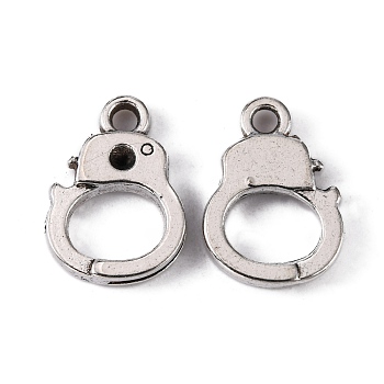 Alloy Charms, Cadmium Free & Lead Free, Police, Antique Silver, 14mm long, 10mm wide, 2mm thick, hole:1.5mm