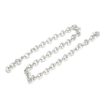 304 Stainless Steel Cable Chains, Unwelded, Stainless Steel Color, 5x4x1mm, about 5.46 yards(5m)/strand