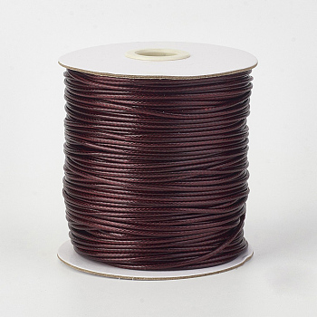 Eco-Friendly Korean Waxed Polyester Cord, Dark Red, 0.8mm, about 174.97 yards(160m)/roll