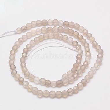 Natural Grey Agate Beads Strands(G-G545-04E)-2
