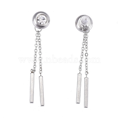 304 Stainless Steel Chain Tassel Earrings(EJEW-I248-25)-3