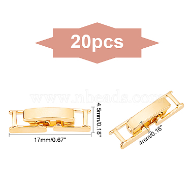 20 Sets Eco-Friendly Brass Watch Band Clasps(KK-DC0001-63)-2