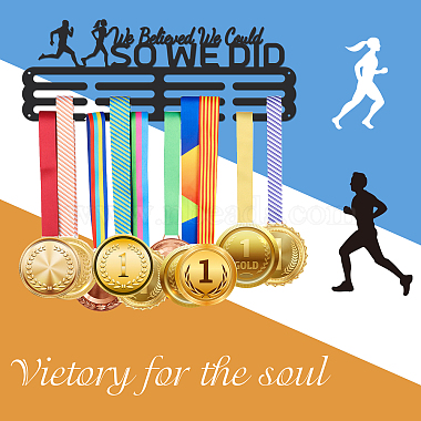 Support mural d'affichage de support de cintre de médaille de fer de thème sportif(ODIS-WH0021-490)-5