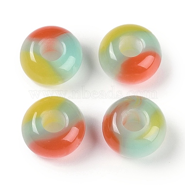 Yellow Rondelle Resin European Beads