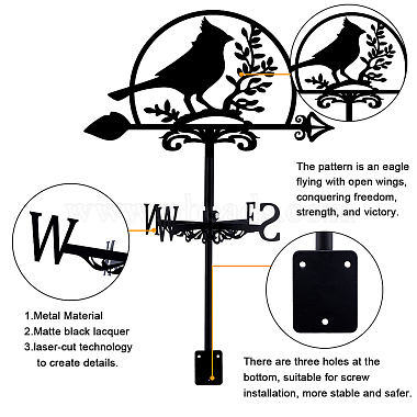 Orangutan Iron Wind Direction Indicator(AJEW-WH0265-005)-3