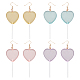 4 Pairs 4 Colors Acrylic Heart Lollipop Dangle Earrings(EJEW-FI0001-14)-1