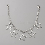 Alloy Boot Strap Chains, with Lobster Claw Clasps, Star, 318mm, Star: 36x33x2mm(AJEW-WH0596-781B)
