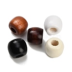 Maple Wood European Beads, Barrel, Large Hole Beads, Mixed Color, 12x11mm, Hole: 5.5mm(WD-CBA7A54-03)