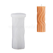 DIY Candle Silicone Molds,  for Candle Making, Pillar, White, 10.7x4.5cm, Inner Diameter: 3.7cm(SIMO-C014-02J)