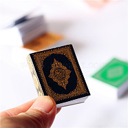 Miniature Paper Books, Doll Study Scene Accessories, for Dollhouse Living Room, Rectangle, Arabic, Black, 40x32x9mm(MIMO-PW0001-084A)