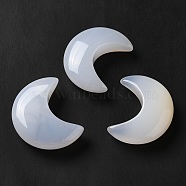 Natural Blue Chalcedony Beads, No Hole/Undrilled, Crescent Moon, 39.5~40.5x31~31.5x11~11.5mm(G-A209-01A)