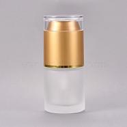 20ml Refillable Frosted Glass Spray Bottles, with Fine Mist Acrylic Sprayer & Dust Golden Cap, Clear, 8.48x3.64cm, Capacity: 20ml(0.67 fl. oz)(X-MRMJ-WH0059-19B)