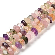 Natural Mixed Quartz Beads Strands, Faceted, Nuggets, 10~11x8~10x7~8mm, Hole: 1mm, about 22~23pcs/strand, 7.09~7.48''(18~19cm)(G-N327-05-23)