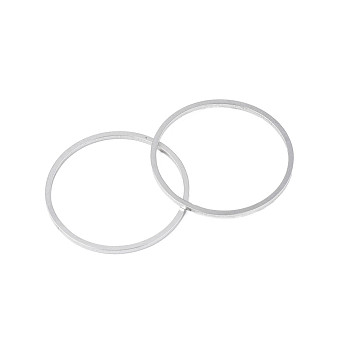 304 Stainless Steel Linking Ring, Stainless Steel Color, 27x1mm, Inner Diameter: 25mm