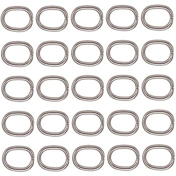 201 Stainless Steel Open Jump Rings Oval Jump Rings, Stainless Steel Color, 13x11x2mm, about 40pcs/bag