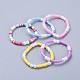 Handmade Polymer Clay Heishi Beads Kids Stretch Bracelets(BJEW-JB04326-M)-1
