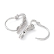 Rhodium Plated 925 Sterling Silver Leverback Earring Findings(STER-E068-04P)-2