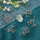 6Pcs Brass Pendant Rhinestone Settings(KK-ME0001-13)-5