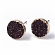 Electroplate Druzy Resin Stud Earrings(RESI-S383-029D)-1