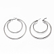 Brass Hoop Earring(KK-Q762-024B)-1