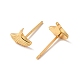 Brass Ginkgo Leaf Stud Earrings for Women(X-EJEW-P199-18G)-2