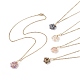 5Pcs 5 Style Natural Mixed Gemstone Pentacle Pendant Necklaces Set(NJEW-JN04090)-1