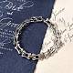 304 Stainless Steel Bone Link Chain Bracelets for Women Men(BJEW-F488-65P)-1