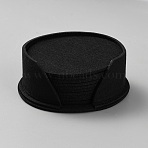 Felt Cup Mat, Flat Round, Black, 99x3mm, 10pcs/set(AJEW-WH20010-61B)