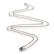 Brass Cable Chain Necklaces, Antique Bronze, 26 inch(NJEW-SW028-26inch-AB)