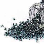 TOHO Round Seed Beads, Japanese Seed Beads, (748) Copper Lined Light Aqua, 11/0, 2.2mm, Hole: 0.8mm, about 1110pcs/bottle, 10g/bottle(SEED-JPTR11-0748)