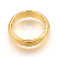 Electroplated Non-magnetic Synthetic Hematite Rings, Golden Plated, Size: 11, 20mm(RJEW-P069-01G)