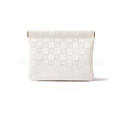 Imitation Leather Coin Purse, Multipurpose Shrapnel Makeup Bag, Headphone Storage Bag, White, 15x10cm(PW-WGDEBDC-02)