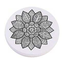 Painting Paper, Calligraphy Paper, Round, White, 25x0.03cm(DIY-WH0386-36)
