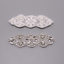 Hotfix Rhinestone, Iron on Patches, Dress Shoes Garment Decoration, Flower, Crystal, 100x30x7.5mm(DIY-WH0182-65)